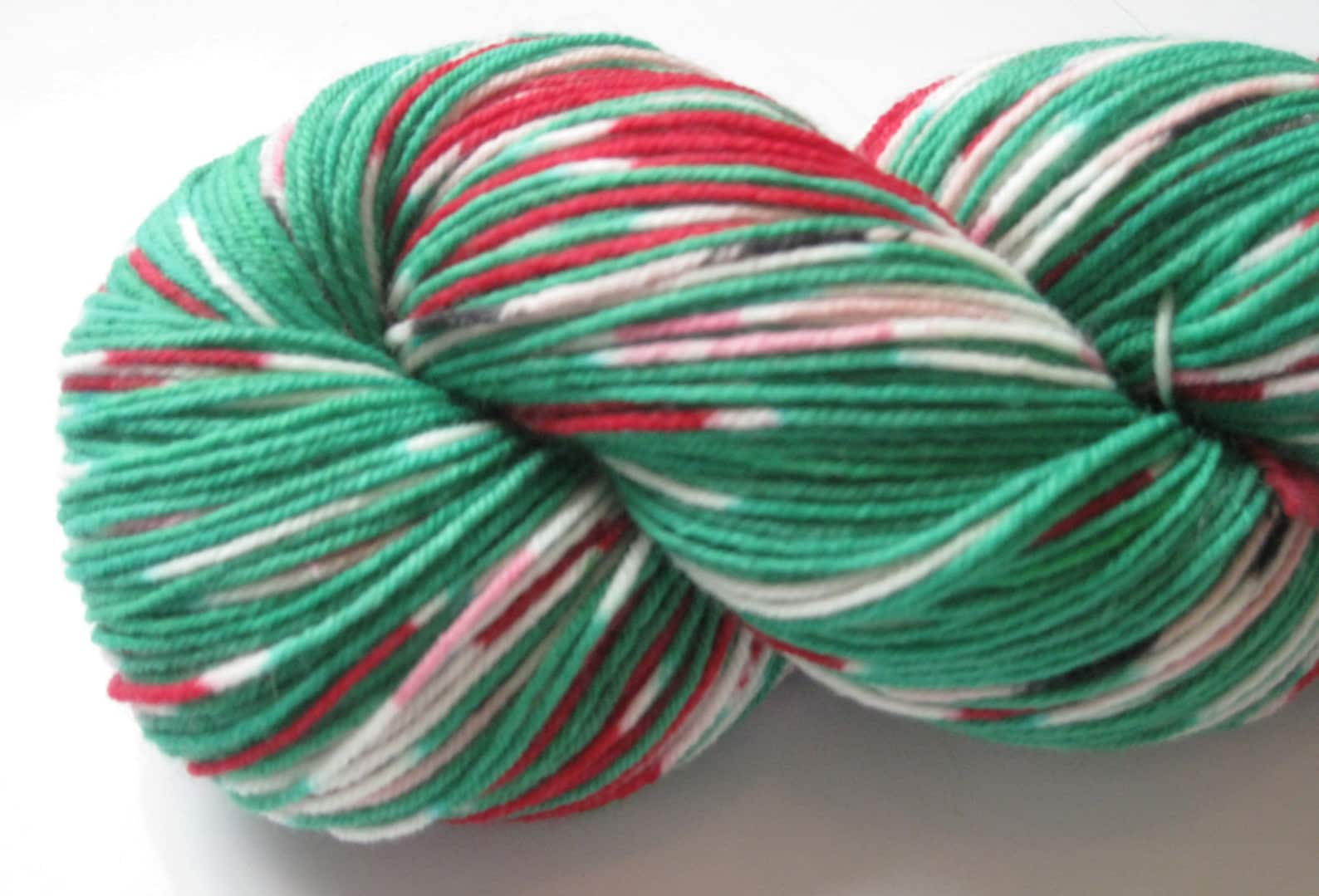 Preorder Hand Painted self patterning Christmas sock yarn Etsy