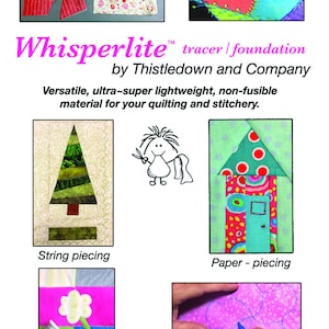 Material de base/trazador de colchas Whisperlite para acolchado