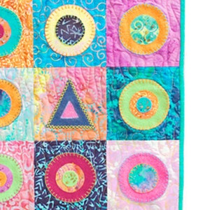 modern wool applique quilt pattern