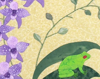 Orchid Oasis Applique quilt pattern