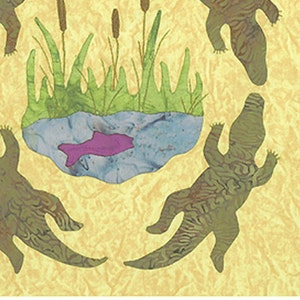 Alligator Alley Applique quilt pattern image 1