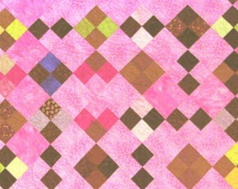 modern patchwork quilt pattern -Chocolate Chip