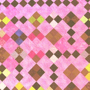 modern patchwork quilt pattern -Chocolate Chip