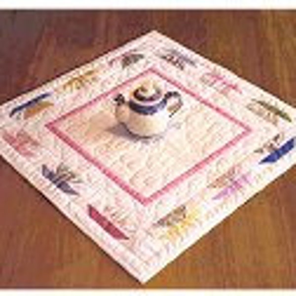 Paper-pieced teacup table topper pattern - Tea-lightful