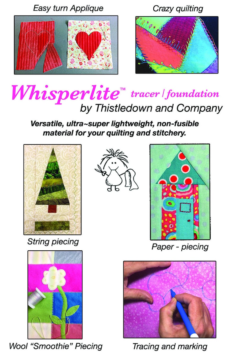 Whisperlite quilt foundation/tracer material for quilting image 3