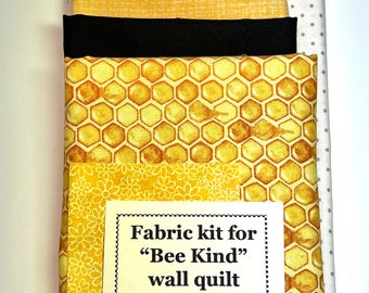 Quilt fabric kit for the pattern Bee Kind by Thistledown and Company