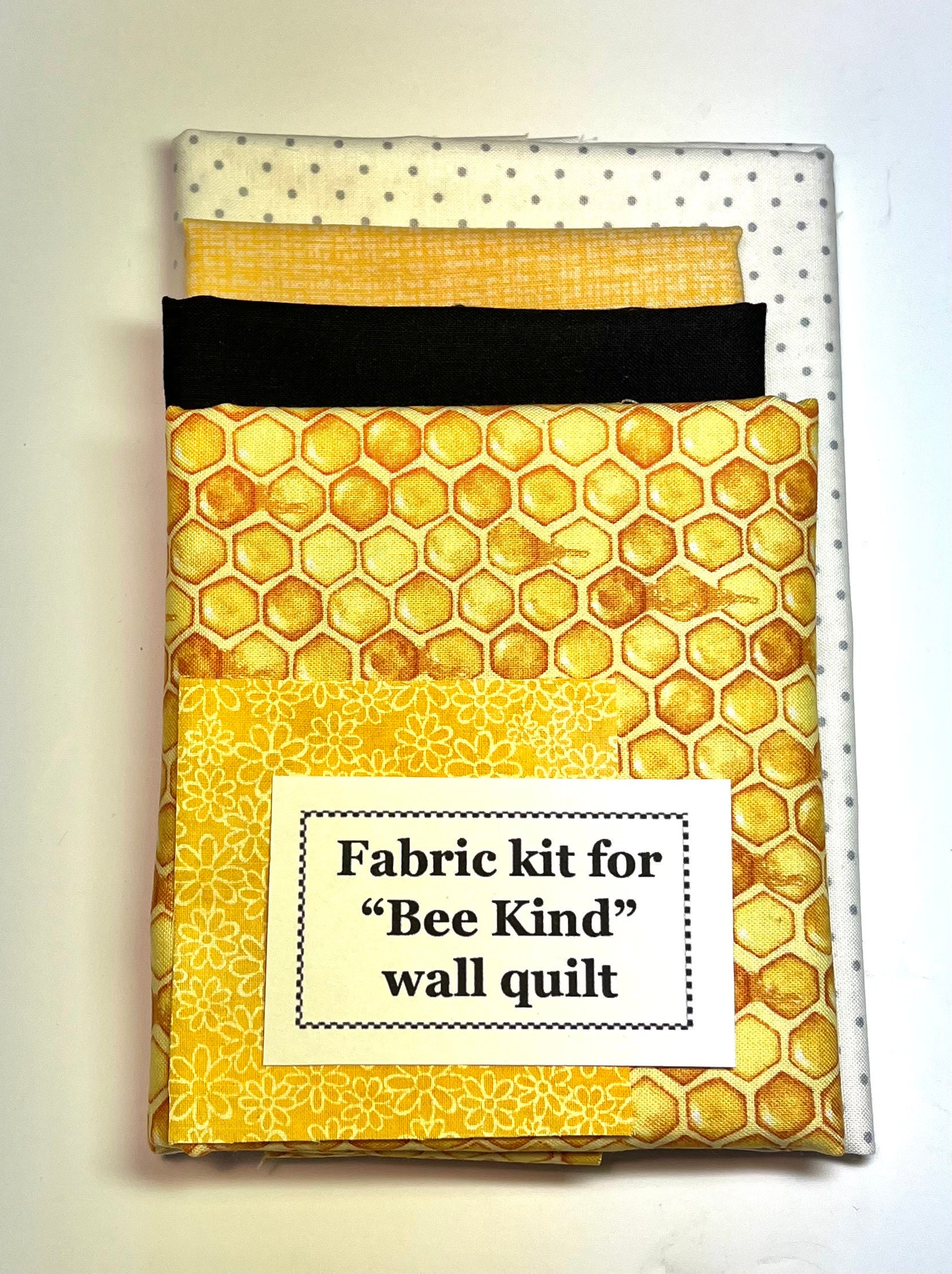 Quilt fabric kit for the pattern Bee Kind by Thistledown and Company
