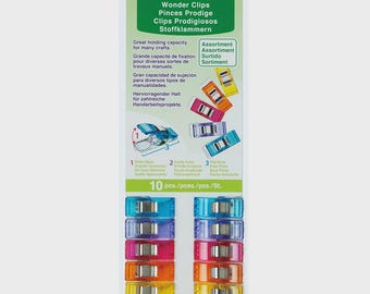 10 pc. wonder clips in assorted colors