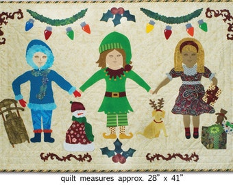Paper doll Quilt BFFwinter Holly Days