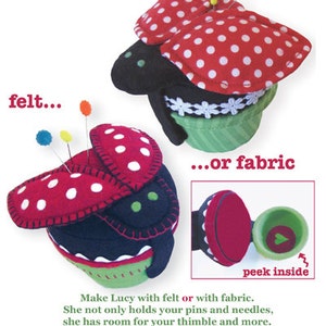 Pincushion pattern Lucy the ladybug pincushion sewing pattern image 3