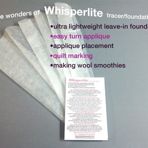 Whisperlite quilt foundation/tracer material for quilting image 6