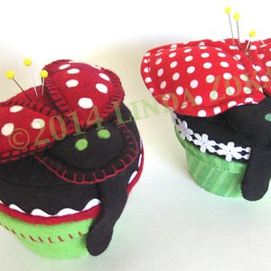 Pincushion pattern Lucy the ladybug pincushion sewing pattern image 1