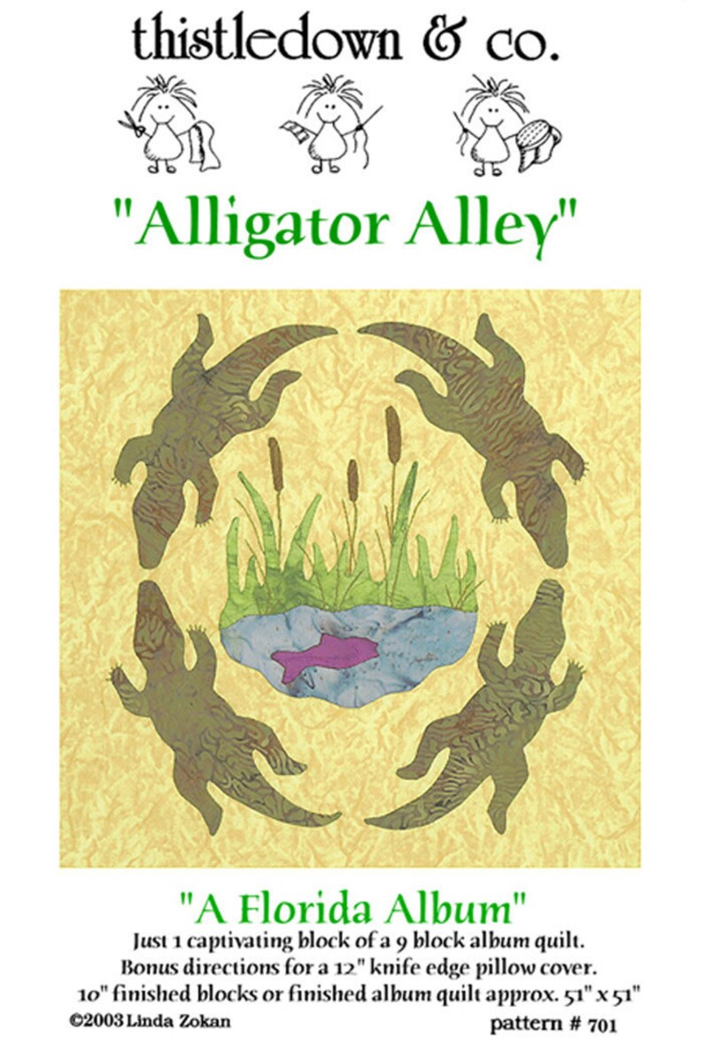 Alligator Alley Applique quilt pattern image 1