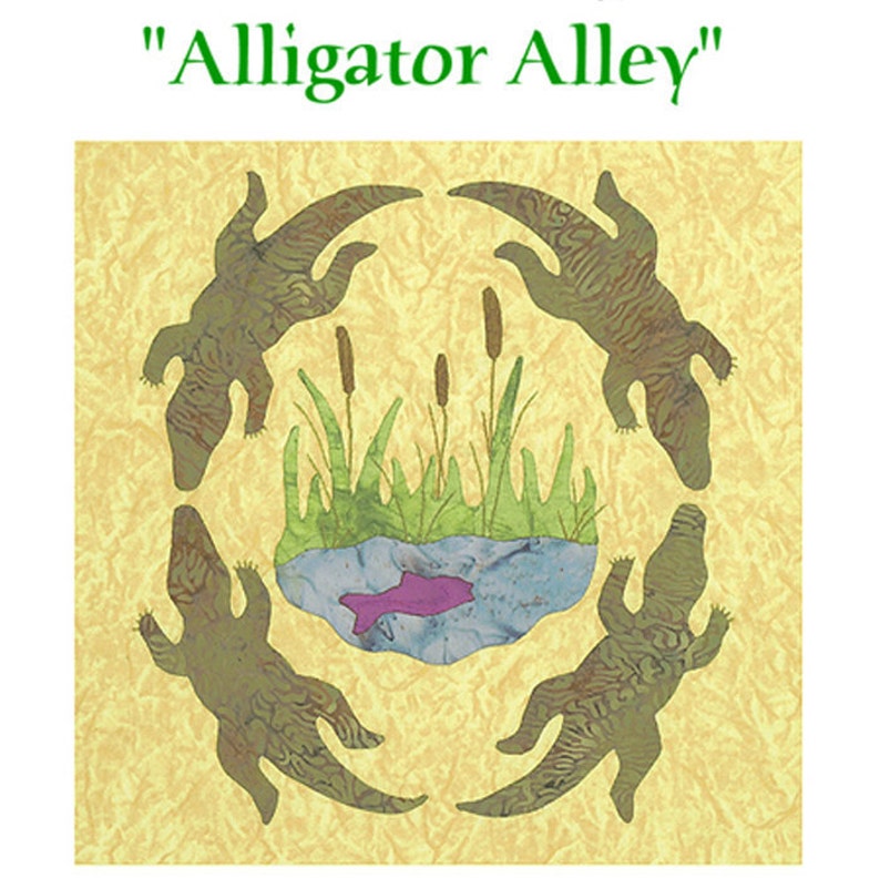 Alligator Alley Applique quilt pattern image 2