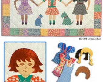 Paper doll Quilt BFF Dresses and Do's