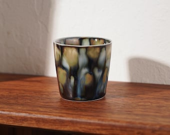 Tazza da tè "Lanterna Notturna" / Porcellana di Jingdezhen trasformata in forno / Tazza da tè dritta da 59 ml, Ceramica d'autore, Pezzo unico