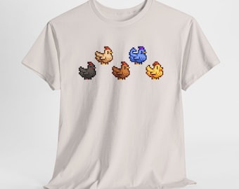 Stardew Valley T-Shirt Unisex schweres Baumwoll-T-Shirt – Stardew Valley Hühner