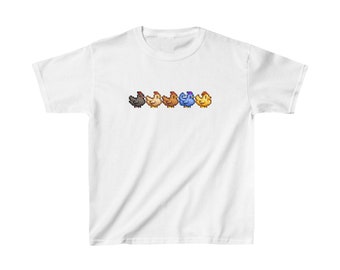 Stardew Valley Kids Heavy Cotton™ T-Shirt – Stardew Valley Chickens T-Shirt Geschenk