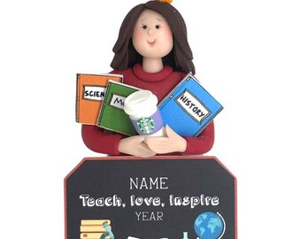 Teacher Ornament - Gift for Teacher, Elementary School Teacher Gift, Middle School Teacher Gift