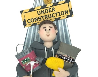 Fixer Upper Ornament Contractor Ornament - Construction Worker Ornament, ift for DIY lover, Home Renovation Gifts