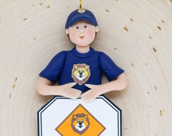 Lion Scout Bust Ornament - boy or girl