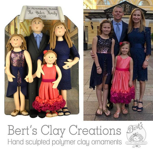 NOT AVAILABLE - DEPOSIT for Custom Portrait in Clay Figurine or Ornament - Please read item description