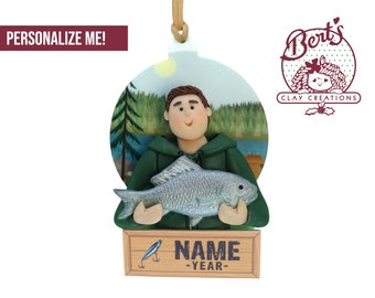 Fishing Ornament - Fisherman Ornaments - Outdoor Ornaments - Camping Ornaments - Fishing Gifts -
