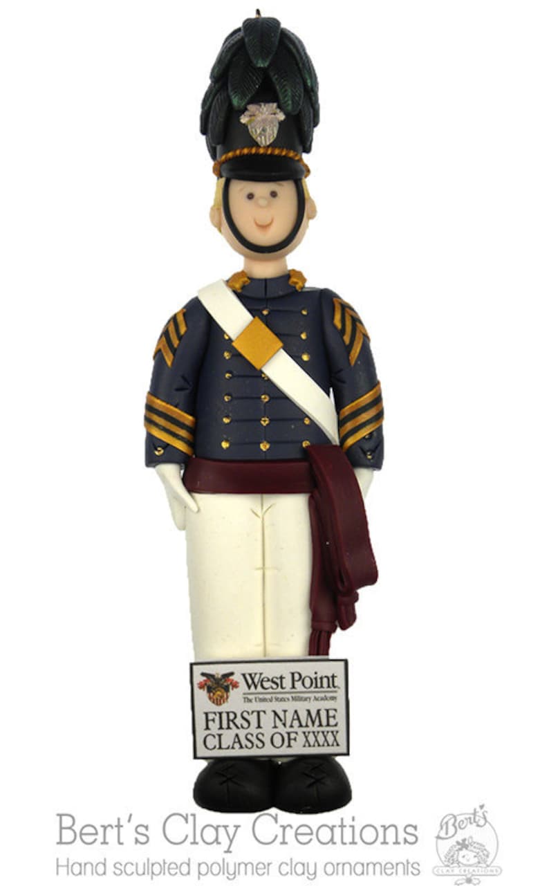 West Point Gifts Citadel Cadet Ornament West Point Ornaments West Point Firstie Ornament