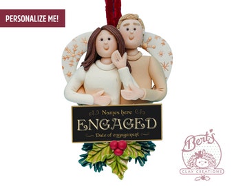 Engagement Ornament, Engaged Ornament Personalized, Engagement Christmas Ornament, Engaged Gift