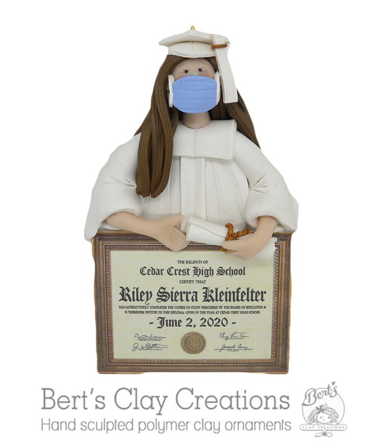 Graduate 2020 Ornament with face mask Graduation Gifts Etsy Graduate 2020 Ornament with face mask Graduation Gifts Etsy