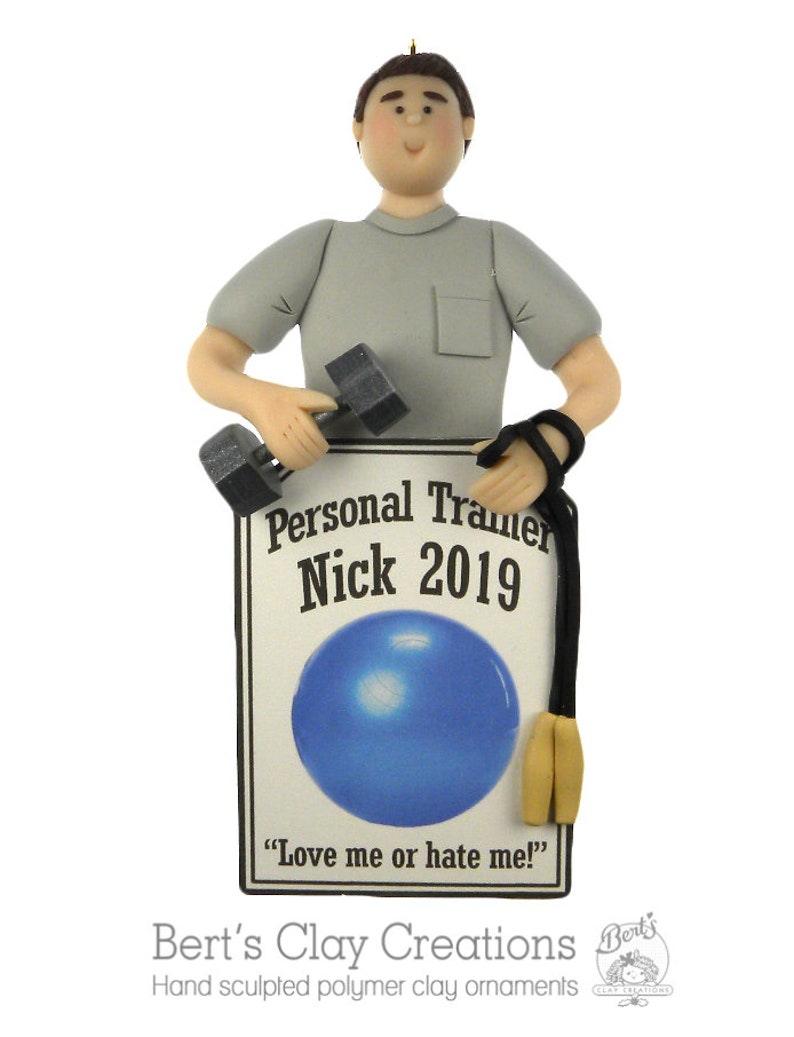 Personal Trainer Ornament Male Personal Trainer Female Etsy