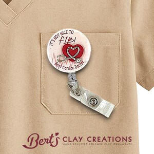Cardiologist Nurse/Doctor badge reel holder medical id card clip stethoscope attachment hospital staff emergency room nurse gift lanyard
