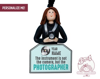 Photographer Ornament - Male or Female - Gift for Photographers - Wedding Photographer Gift