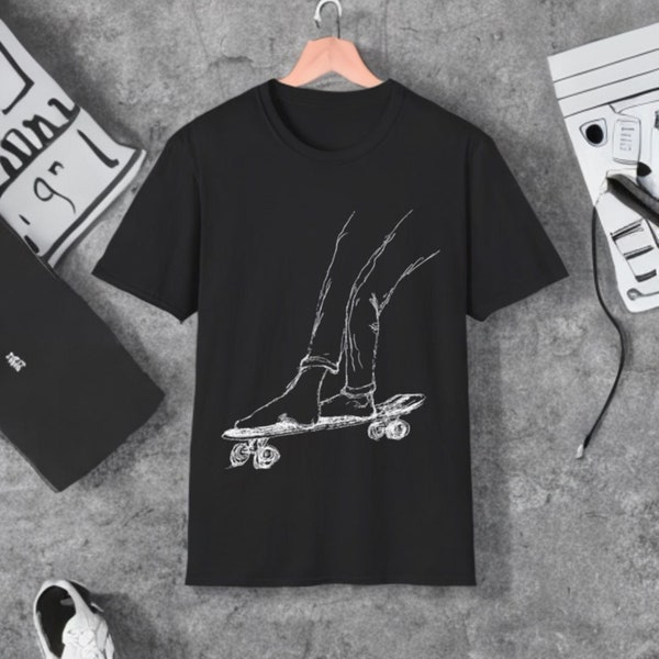 Skaters Stride: Graphic Print Cotton T-Shirt- Hipster Vibe Graphic Tee