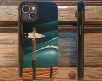 Trendy Designs & Durable Protection ~ Design-Artistic Phone Protector~ Gifts- Iphone Phone Case-~Surf Enthusiasts