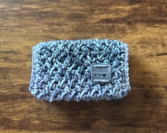 Handmade double pocket crochet wallet.