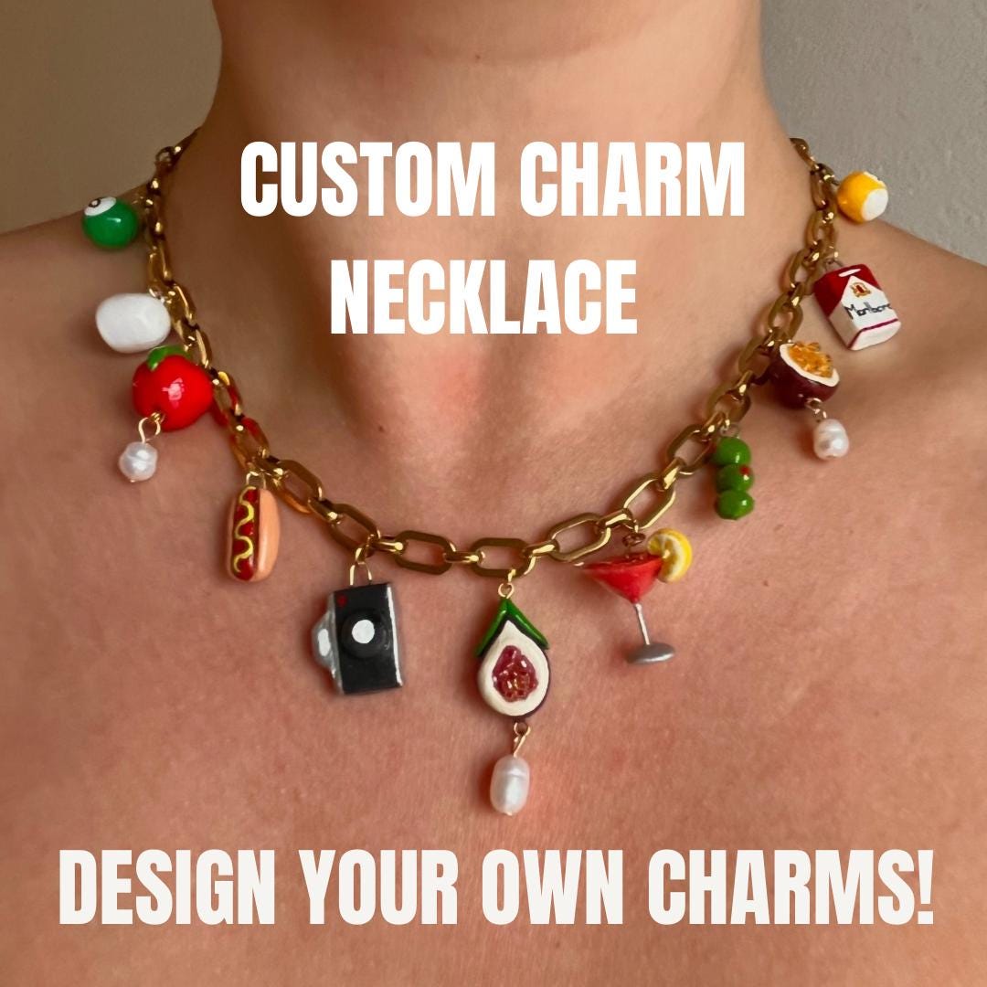 Custom Charm Necklace, Design Your Own Charms. - Etsy