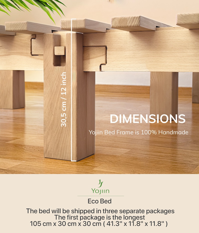 Japanese Wooden Bed Frame, Japanese Joinery Bed Frame, Platform Bed