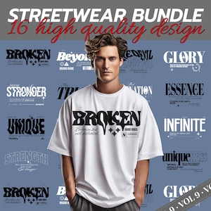 Typografieontwerpen | Typografie | Typografieontwerpen | Streetwear-shirt | Grafisch shirt | Ontwerpbundel | T-shirt | DTF | DTG