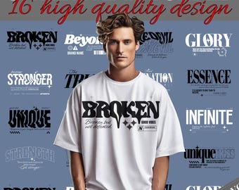 Typography Designs | Typography | Typography Designs | Streetwear Shirt | Graphics Shirt | Designs Bundle | T-Shirt | DTF | DTG