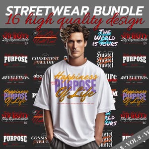 Typography Streetwear Designs | Typography | Typography Designs | Streetwear Shirt | Graphics Shirt | Designs Bundle | T-Shirt | DTF | DTG