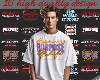 Typography Streetwear Designs | Typography | Typography Designs | Streetwear Shirt | Graphics Shirt | Designs Bundle | T-Shirt | DTF | DTG