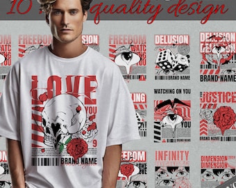 Urban Streetwear T-Shirt Designs | Streetwear Design | Typography T-shirt Design | Graphics Shirt | DTF | DTG | Designs Bundle