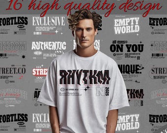 Typography Streetwear Designs | Typography Designs | Typography | Streetwear Shirt | Graphics Shirt | DTF | DTG | Designs Bundle | T-Shirt
