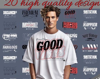 Typography Streetwear Designs | Typography | Typography Designs | Streetwear Shirt | Graphics Shirt | DTF | DTG | Designs Bundle | T-Shirt