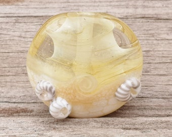 Bermuda-Handmade lampwork glass focal bead for jewelry making