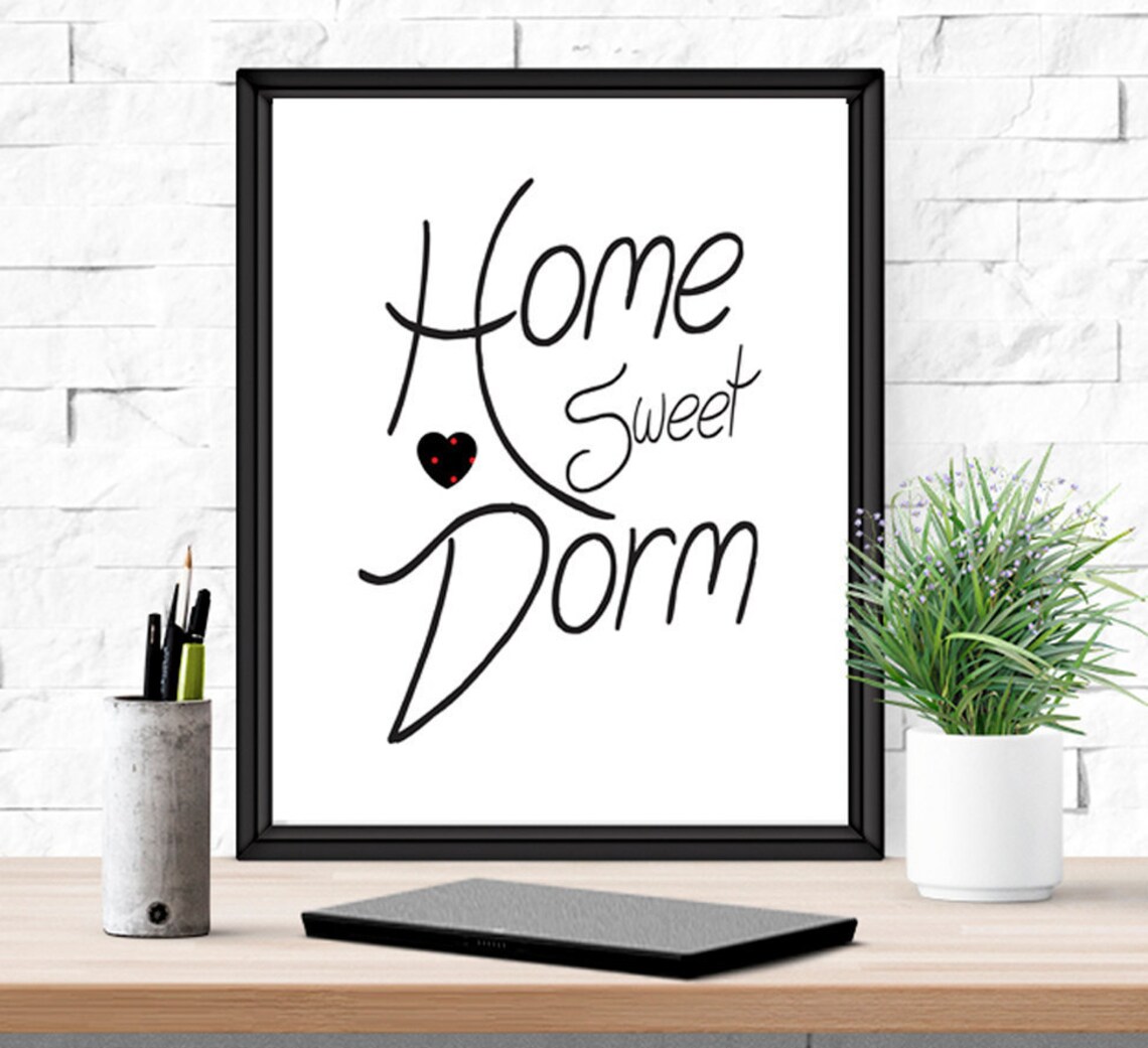 Dorm Decor Printable Art Home Sweet Dorm Dorm Etsy