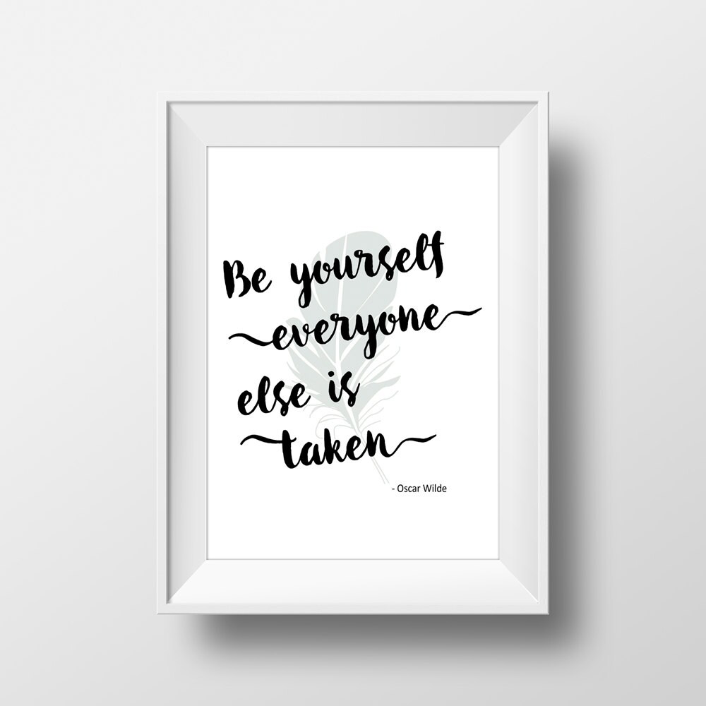 Instant Download Printable Art Digital Quote Art Be Yourself Etsy