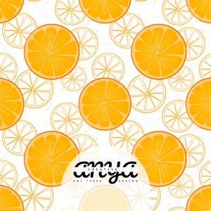 Oranges vol2 Colour Exclusive seamless pattern 300 DPI PNG Instant digital Download Fabric printing Surface design File