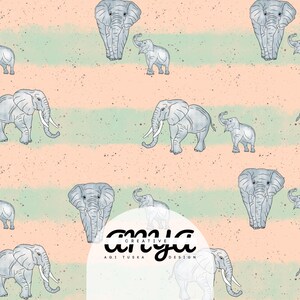 Elephants | Nature Premium seamless pattern 300 DPI PNG Instant digital Download Fabric printing Safari design File